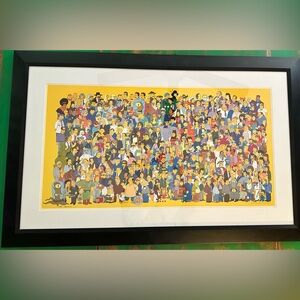 The Simpsons: Entire Cast TV Show Custom Professionally Framed Artwork